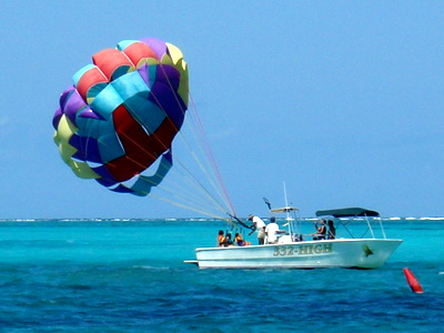 If you're looking for a great view of our beautiful shoreline....take a parasailing flight way up high!