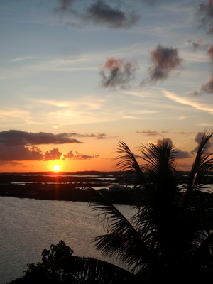 A beautiful sunset overlooking Flamingo Lake.