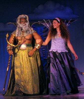 King Neptune (Addison) and his queen (Josie) at the finale