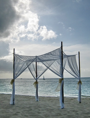 Ready for a perfect beach wedding ceremony at sunset