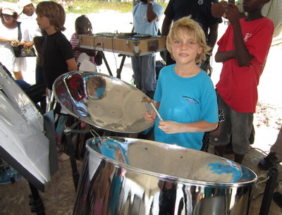 Here's Will one of the talented youngsters from the Provo Primary Steel Band that wowed the audience with their playing. 