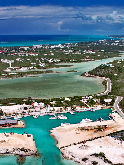 Marina at villa vacation rentals at Harbour Club Villas and Marina on Providenciales Turks and Caicos Islands