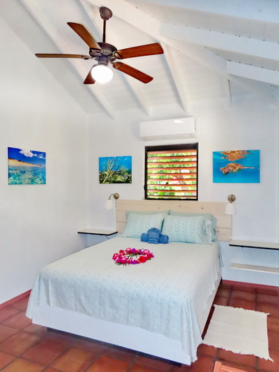 Bedroom at villa vacation rentals at Harbour Club Villas and Marina on Providenciales Turks and Caicos Islands